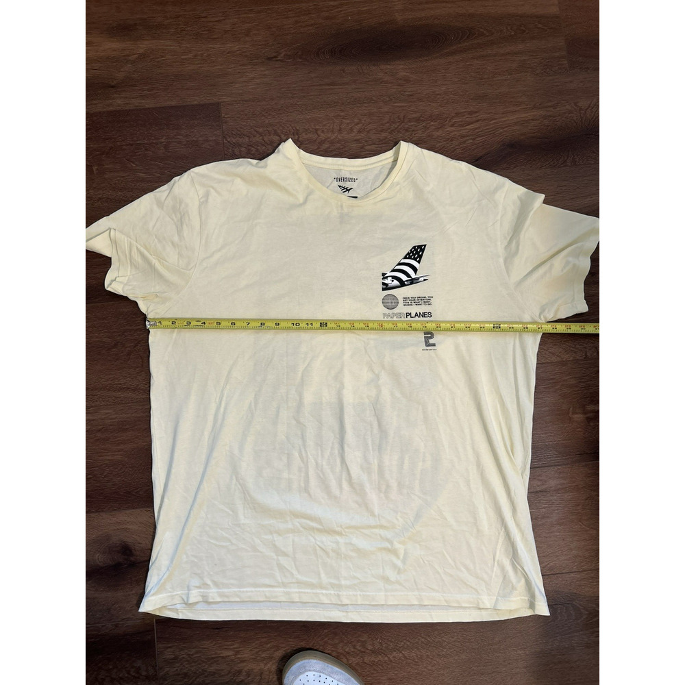 Paper Planes American Flag Beige T-Shirt Tee Size 2XL Greatness Graphic Tee - Picture 6 of 10
